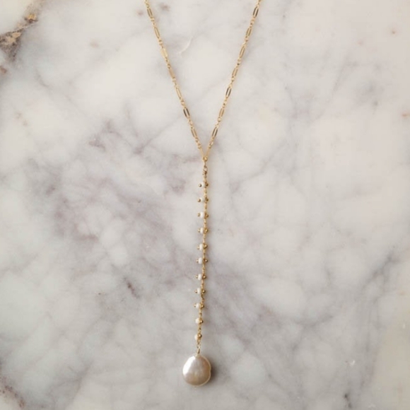 Pearl Drop Necklace - Picture 2 of 3